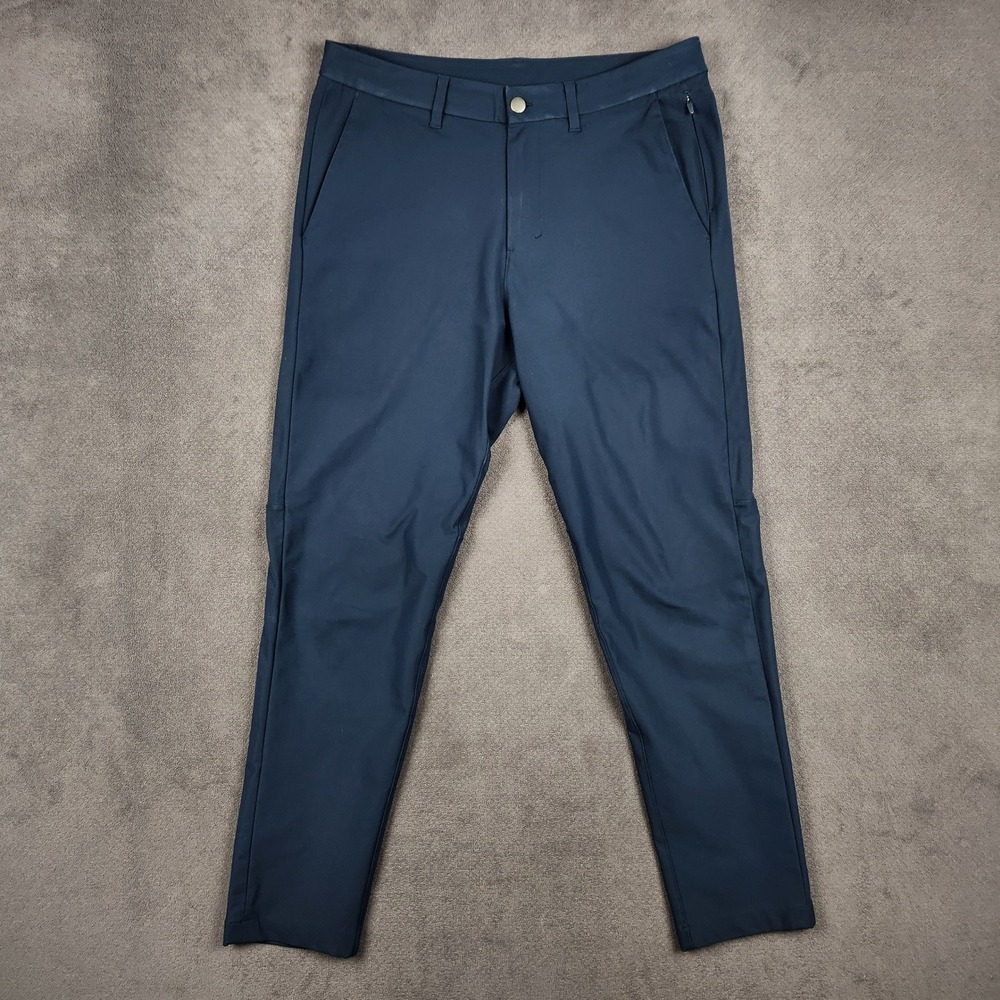 Lululemon Commission Pant Slim Mens 32 Navy Blue Warpstreme Chino 34x30